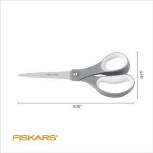 FISKARS All Purpose Scissors – High Performance and Designed for Comfort and Cutting – Sharp to Cut but Soft to Hold. Perfect for Art, Crafts and the Office