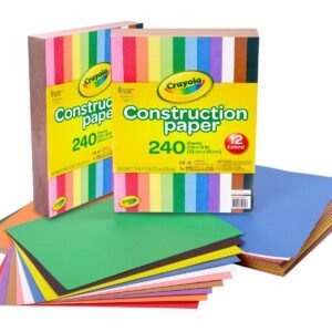 Crayola Construction Paper – 480ct (2pck), Bulk School Supplies For Kids, Classroom Supplies, Art Paper for Arts & Crafts