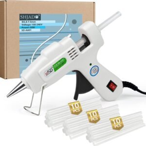 SHJADE Hot Glue Gun with 30 Glue Sticks, Fast Preheating Hot Melt Gun, Mini Glue Gun Kit for Kids DIY School Craft Projects and Quick Home Repairs, 20W White  Arts, Crafts & Sewing