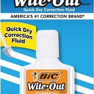 BIC Wite-Out Quick Dry Correction Fluid, 20mL, White, Goes on Easy with A Reduced Dry Time, 1-Count Pack  White Out : Office Products